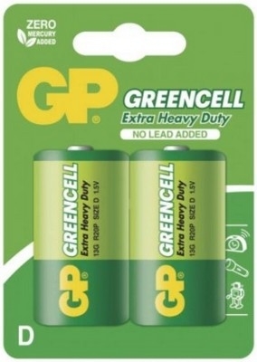 Zinko-chloridová baterie GP Greencell D 2ks