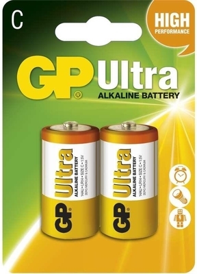 Alkalická baterie GP Ultra C 2ks