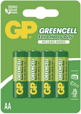 Zinko-chloridová baterie GP Greencell AA 4ks