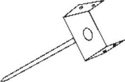 Držák hřebenové latě s hřebem Bramac 40x210 mm