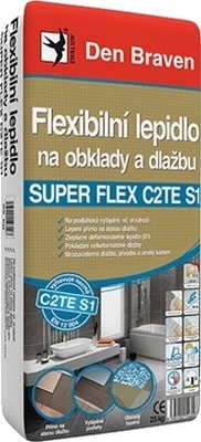 Flexibilní lepidlo na obklady a dlažbu Den Braven SUPER FLEX C2TE S1 25 kg