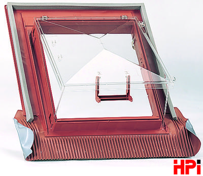 HPI univerzální vikýř pro profilované střešní krytiny, plastový KT4001 Prismax 475x520 mm hnědý