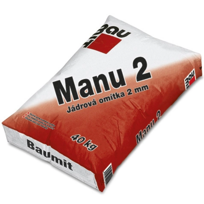 Jádrová omítka Baumit Manu 2 mm 25 kg