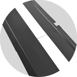 Okapnice plechová Bramac 275 cm černá