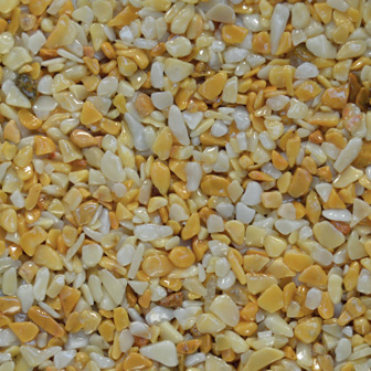 Mramorové kamínky Den Braven (kamenný koberec) žlutá 3-6 mm 25 kg