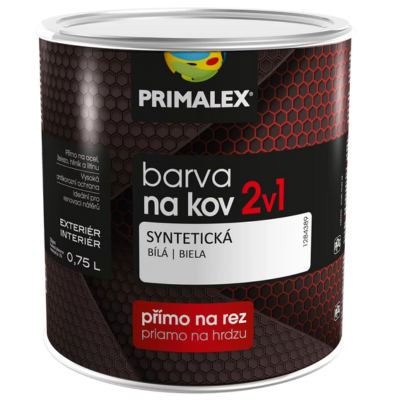 Primalex barva na kov 2v1 bílá 2,5 l