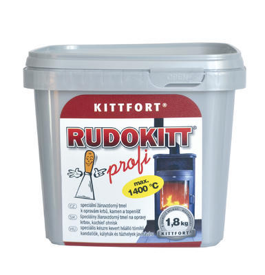 Žáruvzdorný tmel Kittfort Rudokitt 1,8 kg