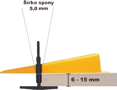 Spony Levelys 5 mm 100 ks